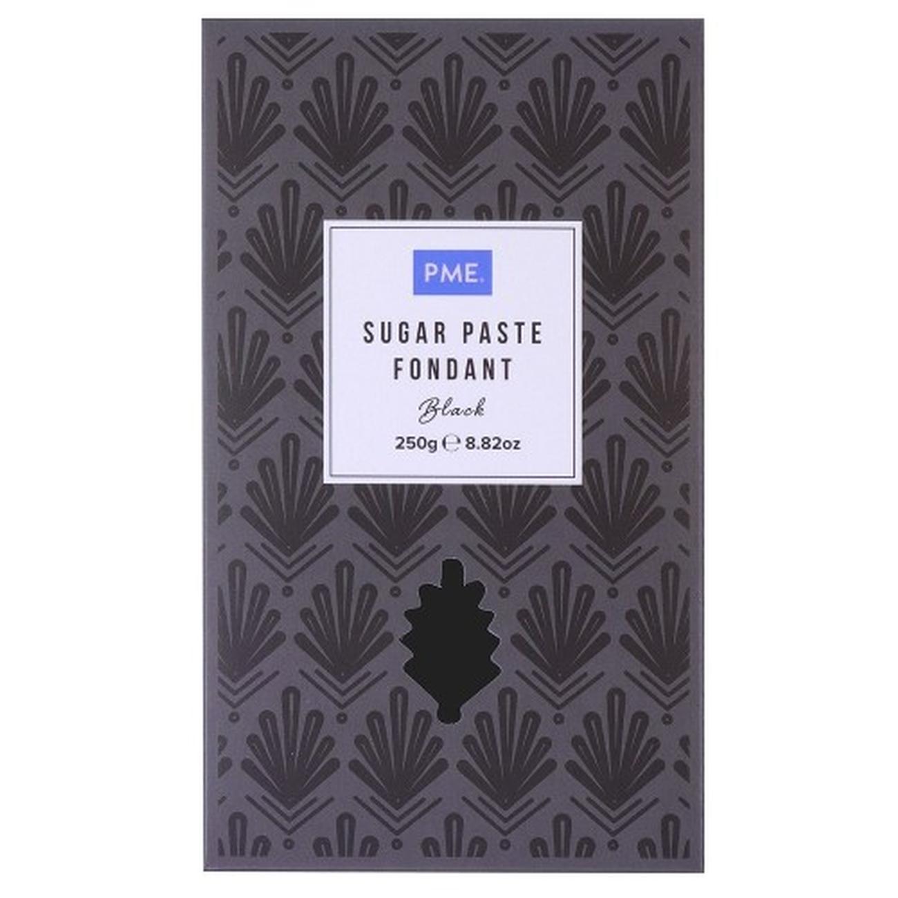 pme-ready-to-roll-icing-sugar-paste-black-250g - PME Sugar Paste Fondant Black 250g