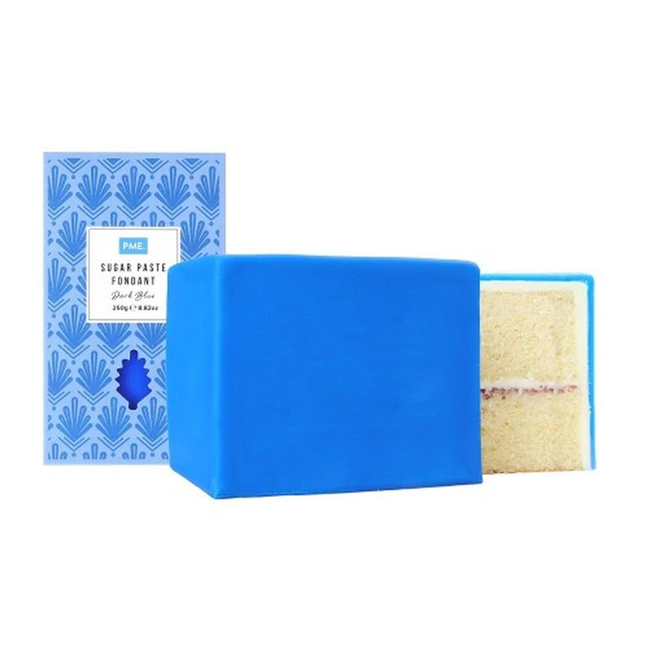 culpitt-cake-decorating-sugar-paste-blue-250g - PME Sugar Paste Fondant Dark Blue 250g