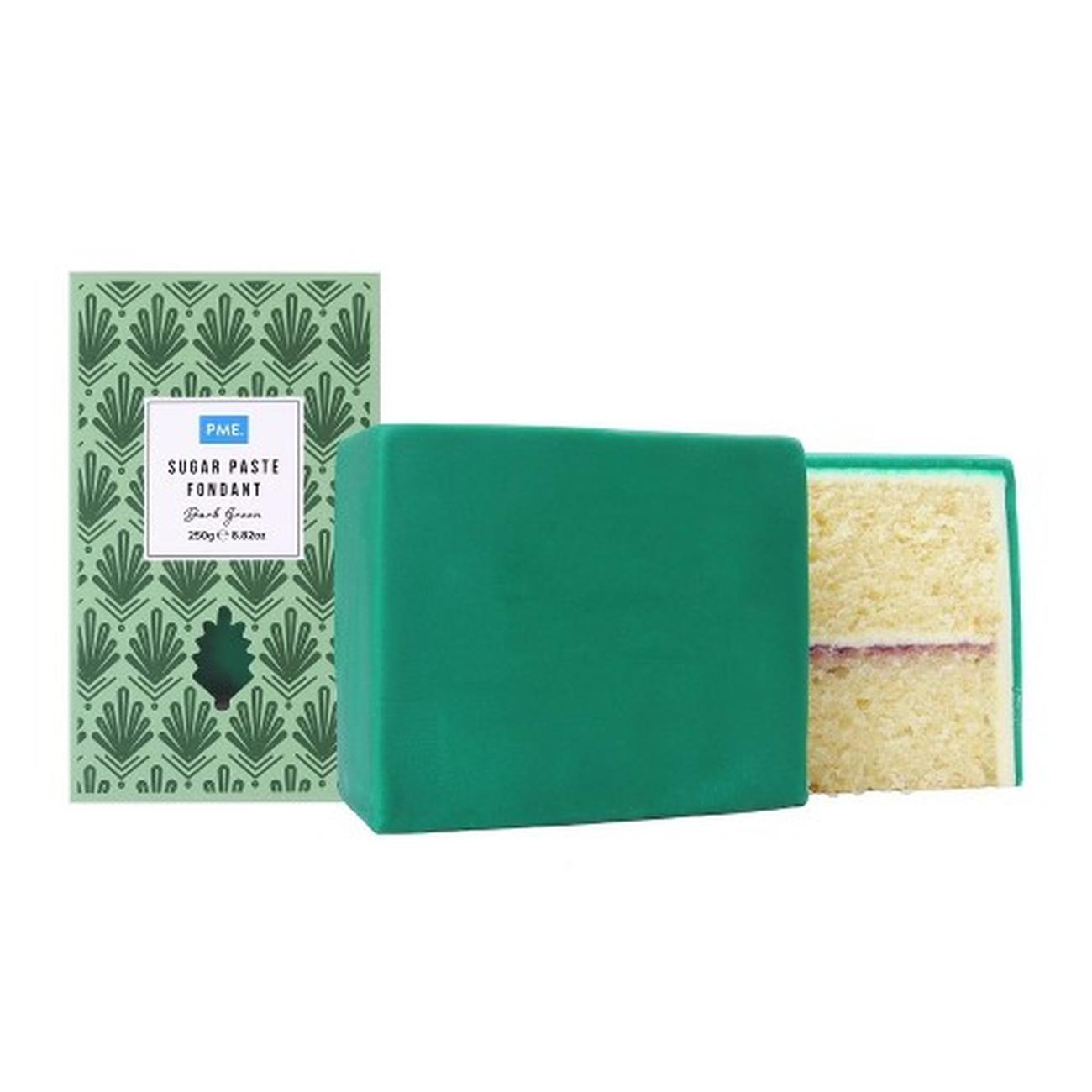 pme-ready-to-roll-icing-sugar-paste-dark-green-250g - PME Sugar Paste Fondant Dark Green 250g