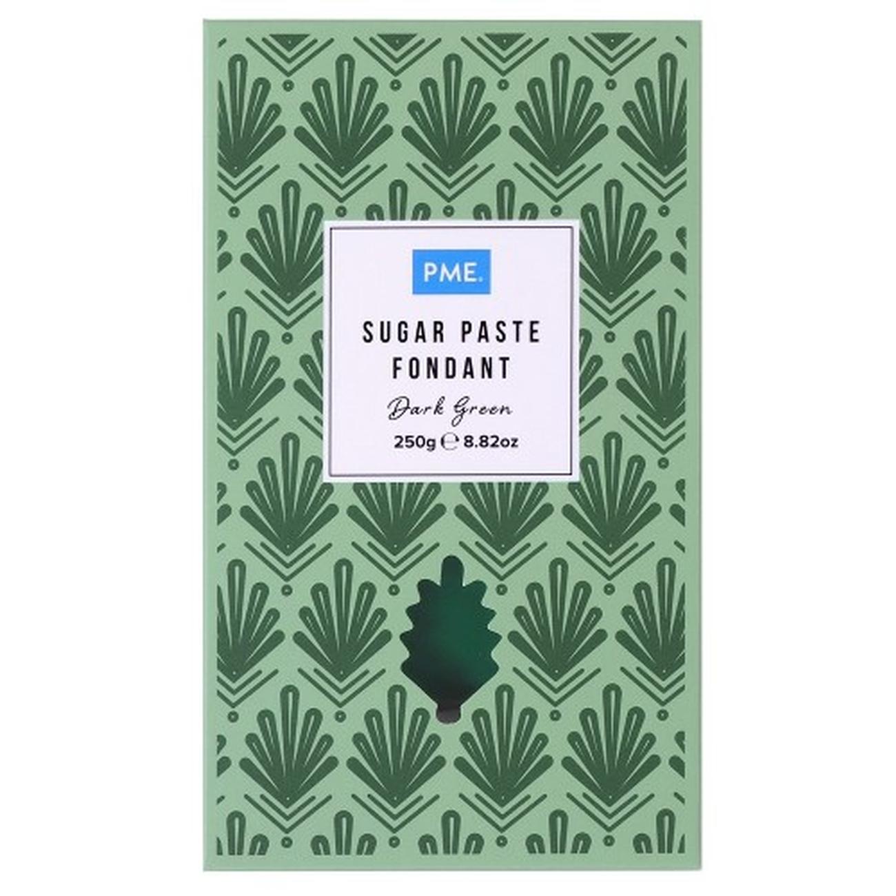 pme-ready-to-roll-icing-sugar-paste-dark-green-250g - PME Sugar Paste Fondant Dark Green 250g
