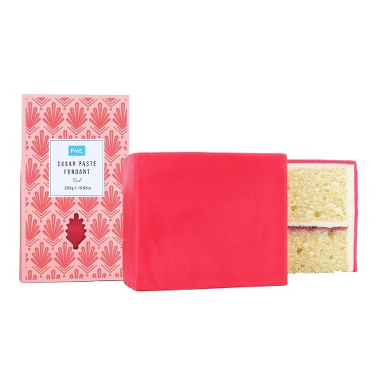 pme-ready-to-roll-icing-sugar-paste-red-250g - PME Sugar Paste Fondant Red 250g