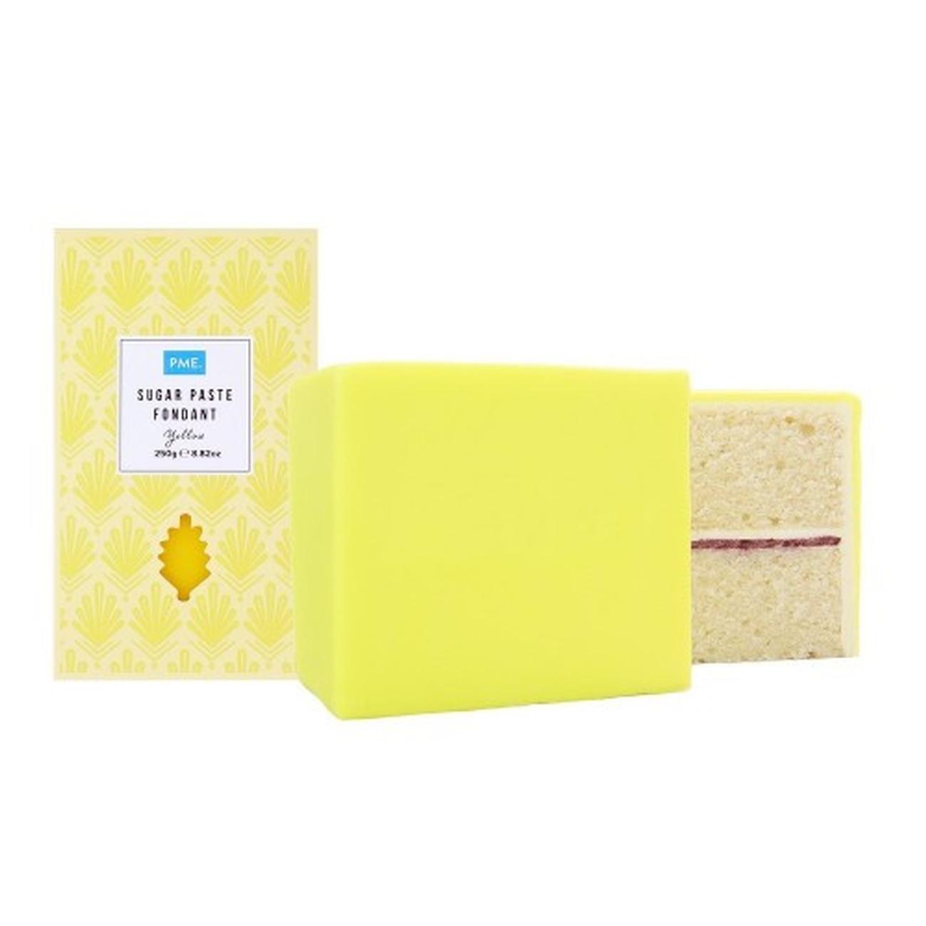 pme-ready-to-roll-icing-sugar-paste-yellow-250g - PME Sugar Paste Fondant Yellow 250g