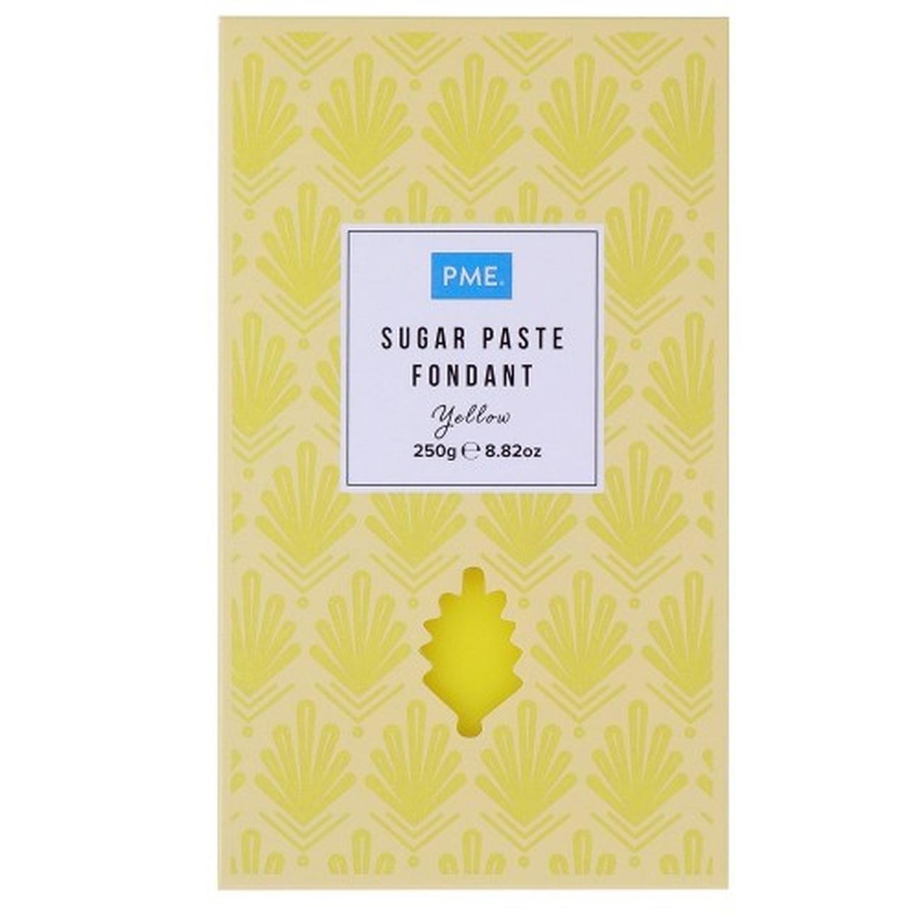 pme-ready-to-roll-icing-sugar-paste-yellow-250g - PME Sugar Paste Fondant Yellow 250g