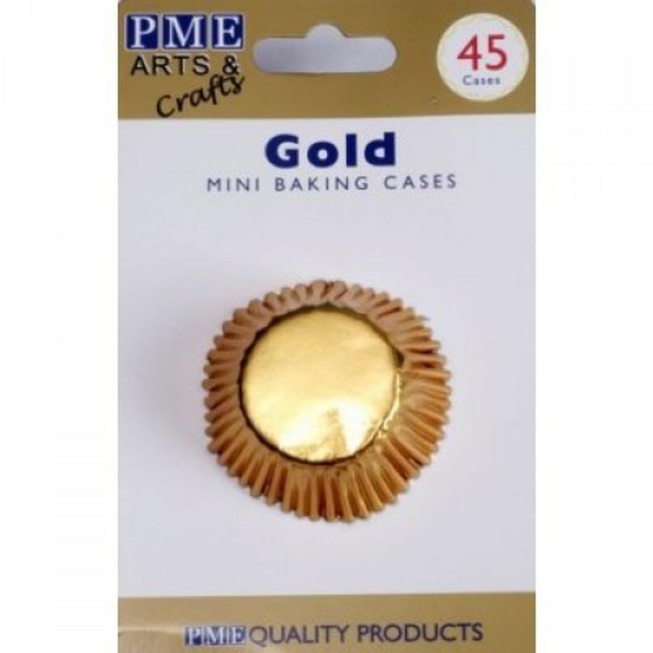pme-45-mini-metallic-gold-foil-baking-cases - PME 45 Mini Metallic Gold Baking Cases