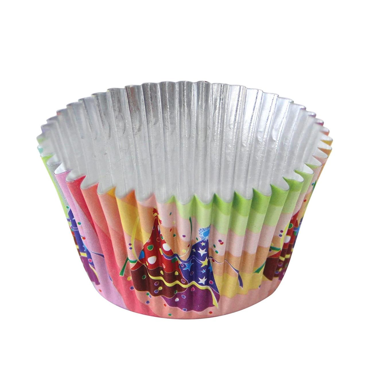 PME 30 Deep Foil Lined Cupcake Cases Party Hats