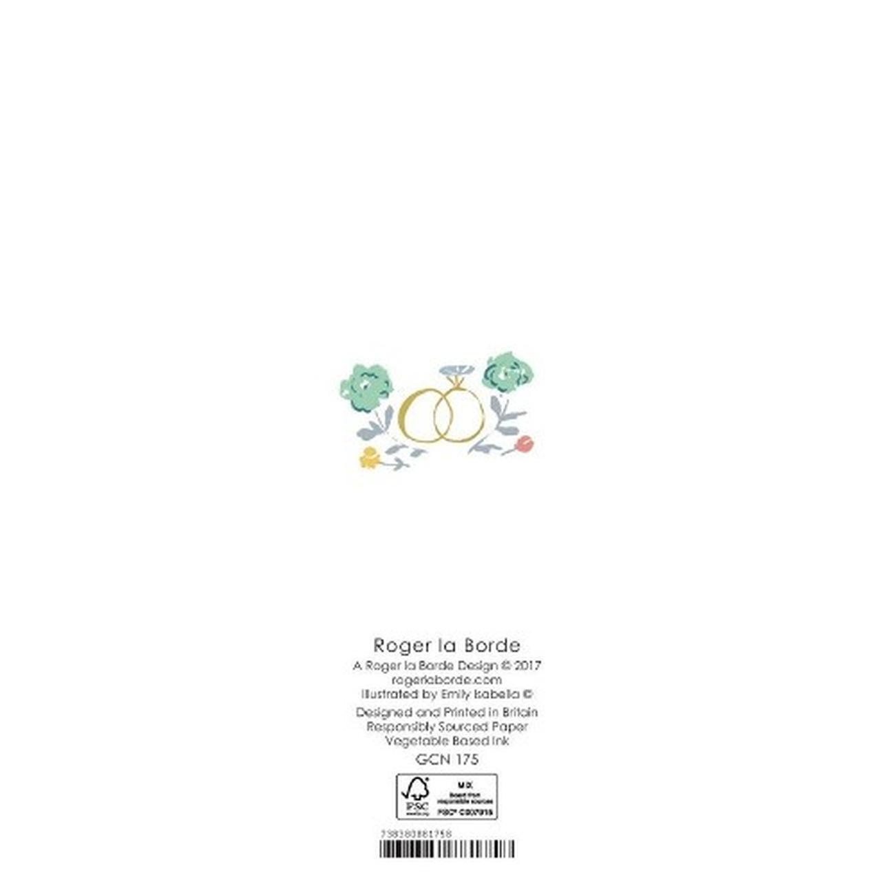 petit-card-wedding-couple-on-cake-congratulations - Petit Card - 'Congratulations' Wedding Couple On A Cake