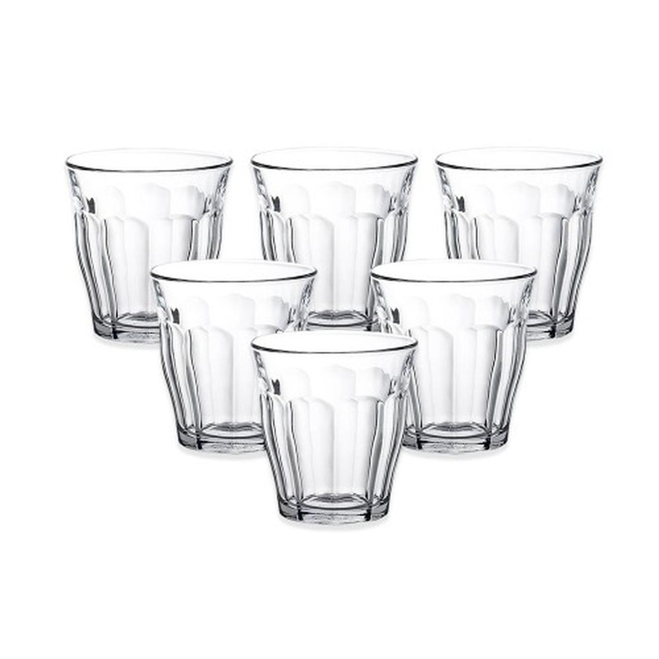 duralex-picardie-set-of-6-clear-shot-glasses-90ml - Duralex Picardie Set of 6 Clear Tumblers 90ml
