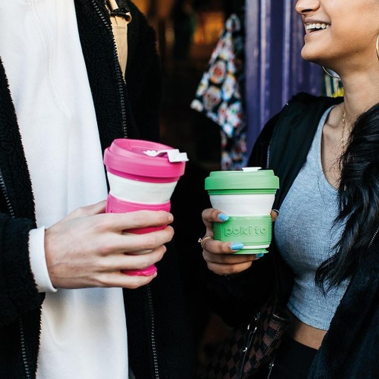 pokito-pop-up-reusable-cup-lime - Pokito Reusable Pop-up Cup Lime