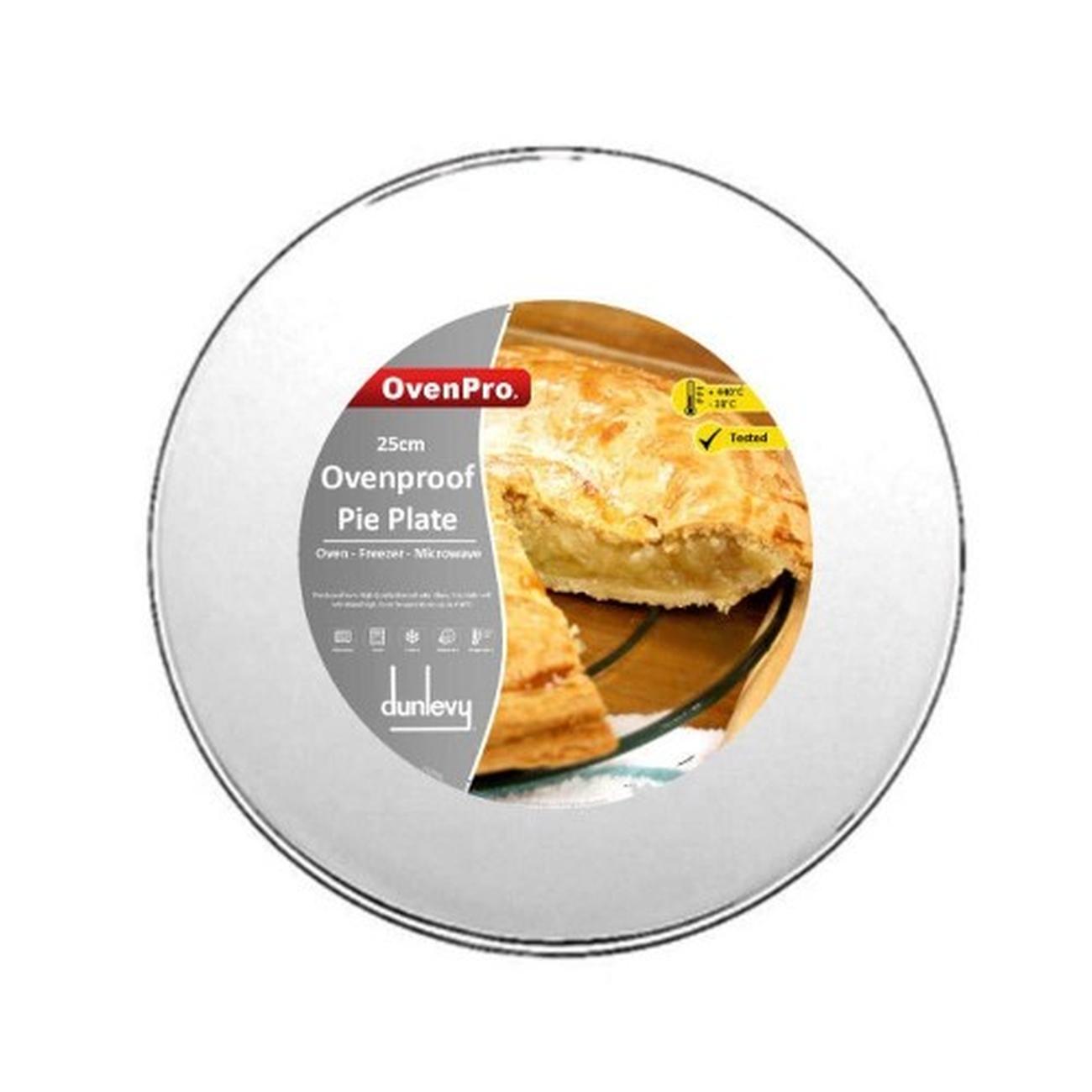 dunlevy-ovenproof-glass-plate-25cm - Ovenproof Glass Pie Plate 25cm