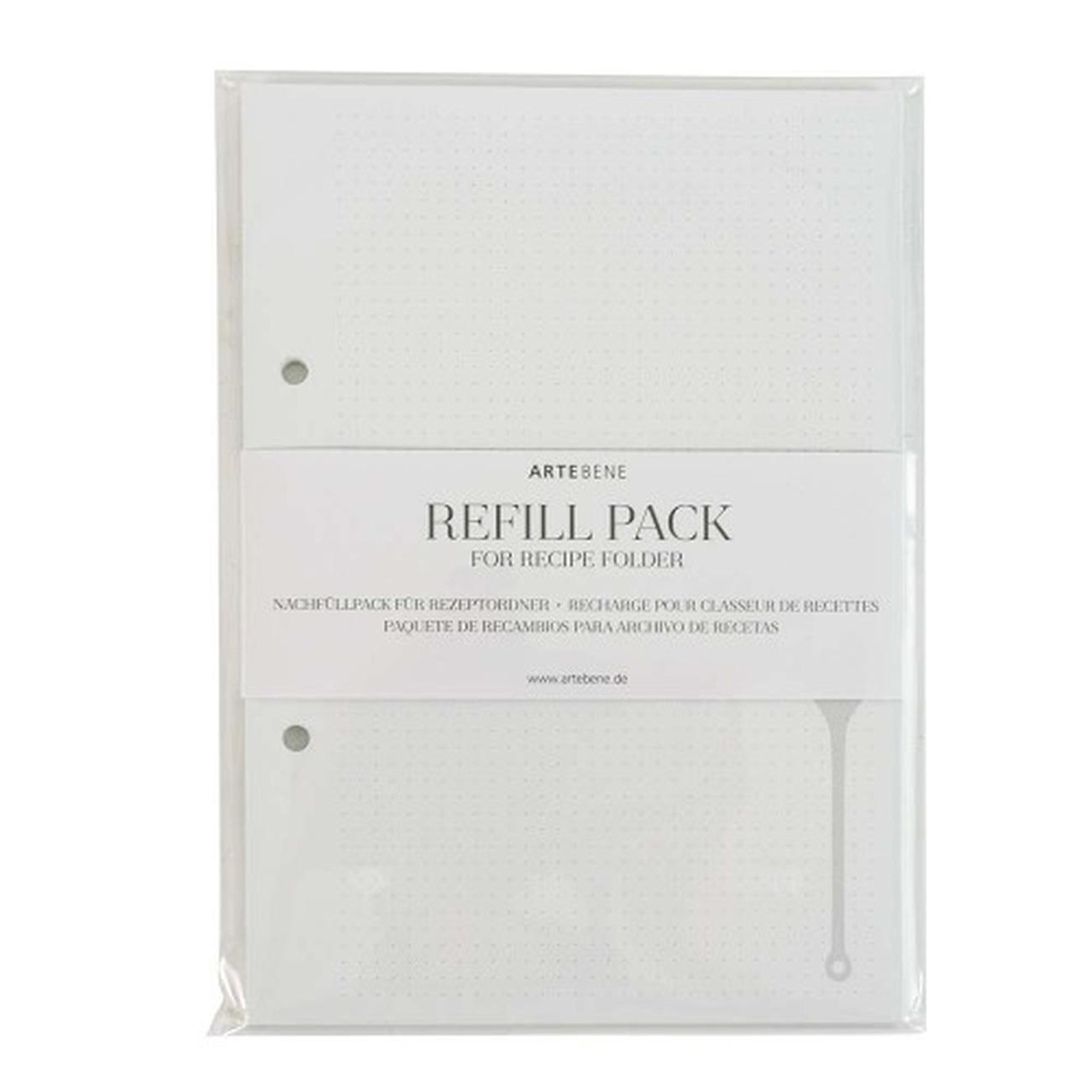 arte-bene-recipe-folder-refill-pack - Arte Bene A5 Recipe File Refill Pack