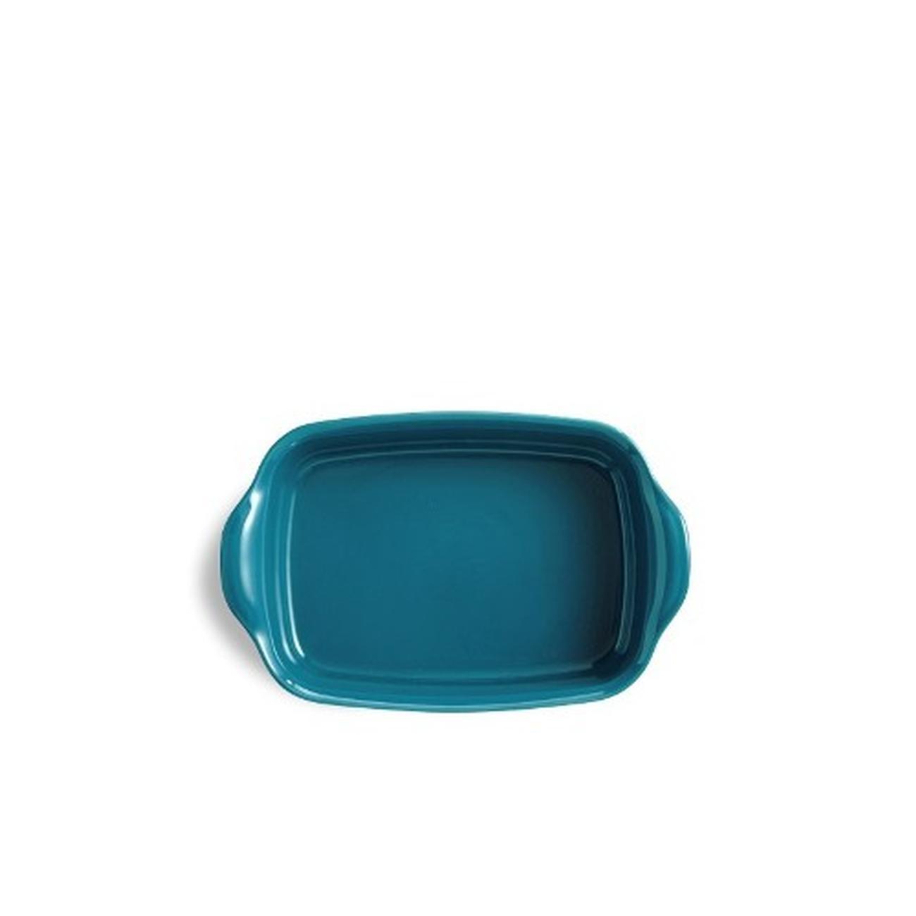 emile-henry-individual-oven-dish-rectangular-bleu-calan - Emile Henry Mediterranean Blue Rectangular Oven Dish Individual