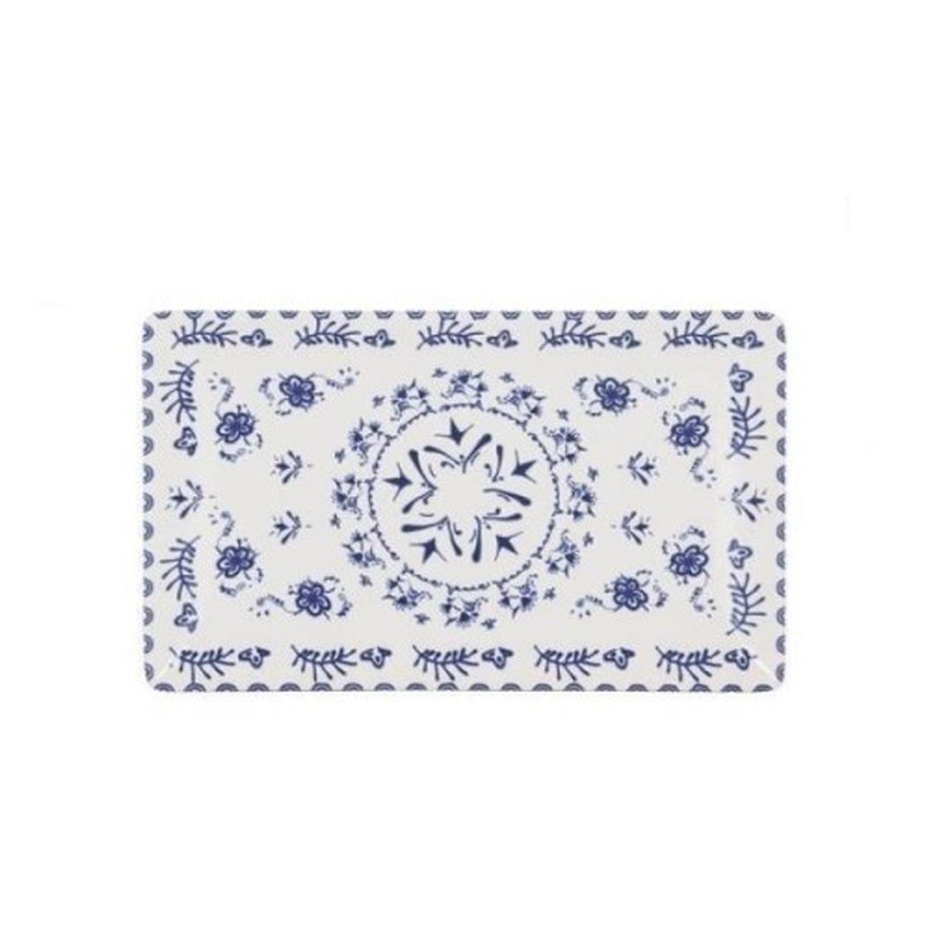 rectangular-plate-25x15cm-monaco-blur-elite-brillo - Monaco Blue Floral Rectangular Platter 25x15cm