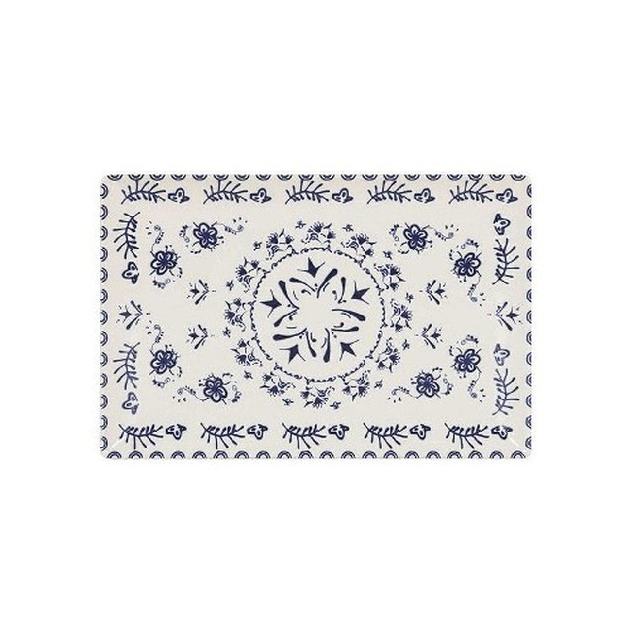 rectangular-plate-30x20cm-monaco-blur-elite-brillo - Monaco Blue Floral Rectangular Platter 30x20cm