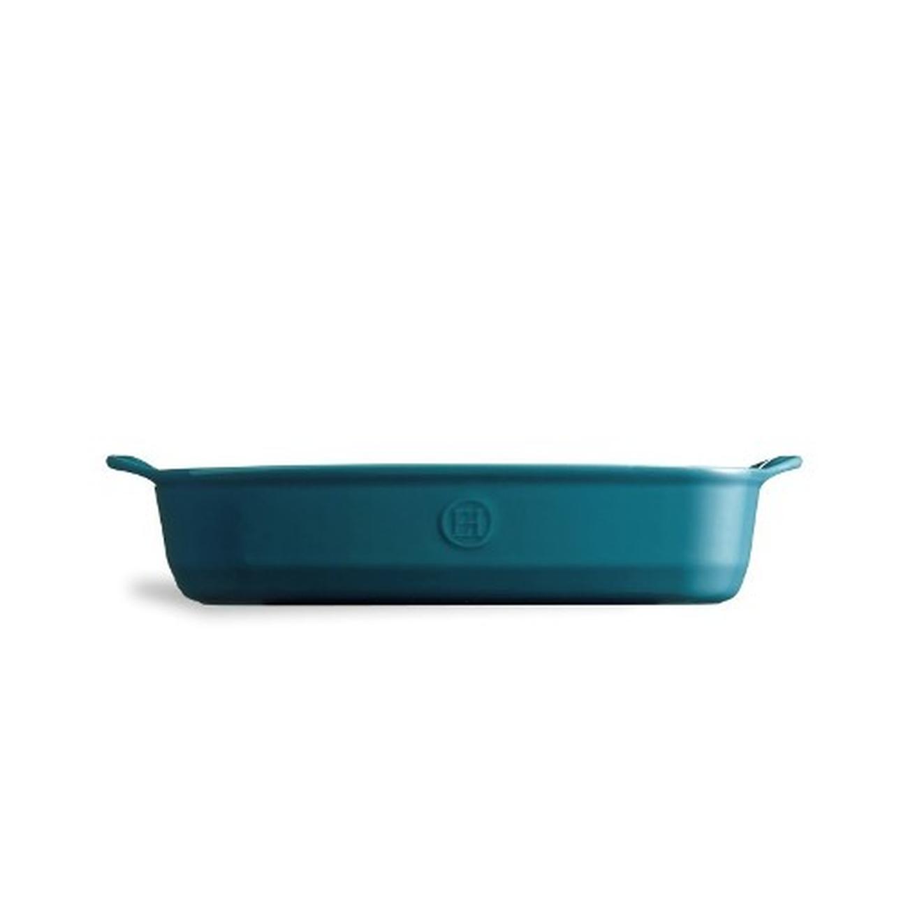 emile-henry-rectangular-oven-dish-medium-bleu-calan - Emile Henry Mediterranean Blue Rectangular Oven Dish Medium