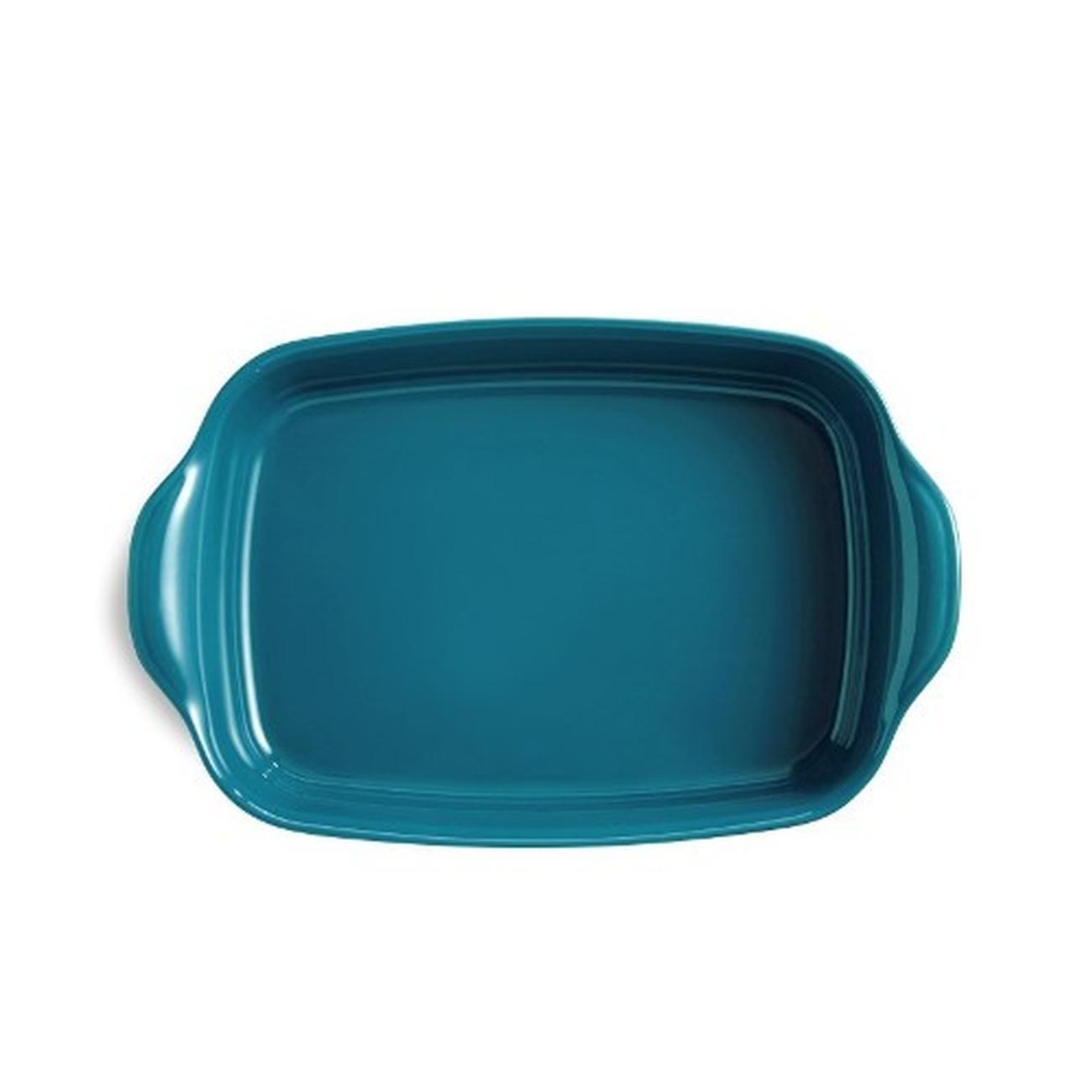 emile-henry-rectangular-oven-dish-medium-bleu-calan - Emile Henry Mediterranean Blue Rectangular Oven Dish Medium