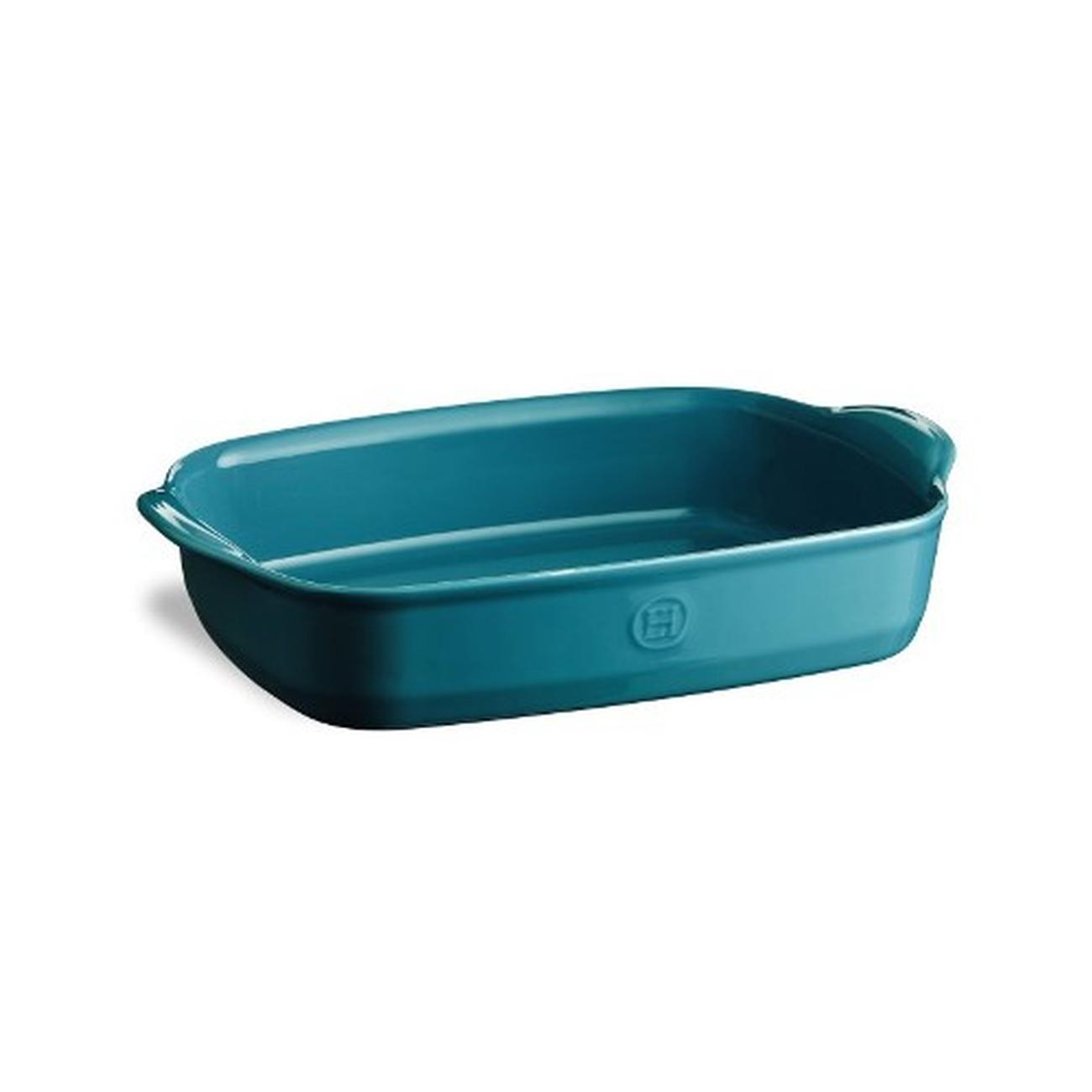 emile-henry-rectangular-oven-dish-medium-bleu-calan - Emile Henry Mediterranean Blue Rectangular Oven Dish Medium