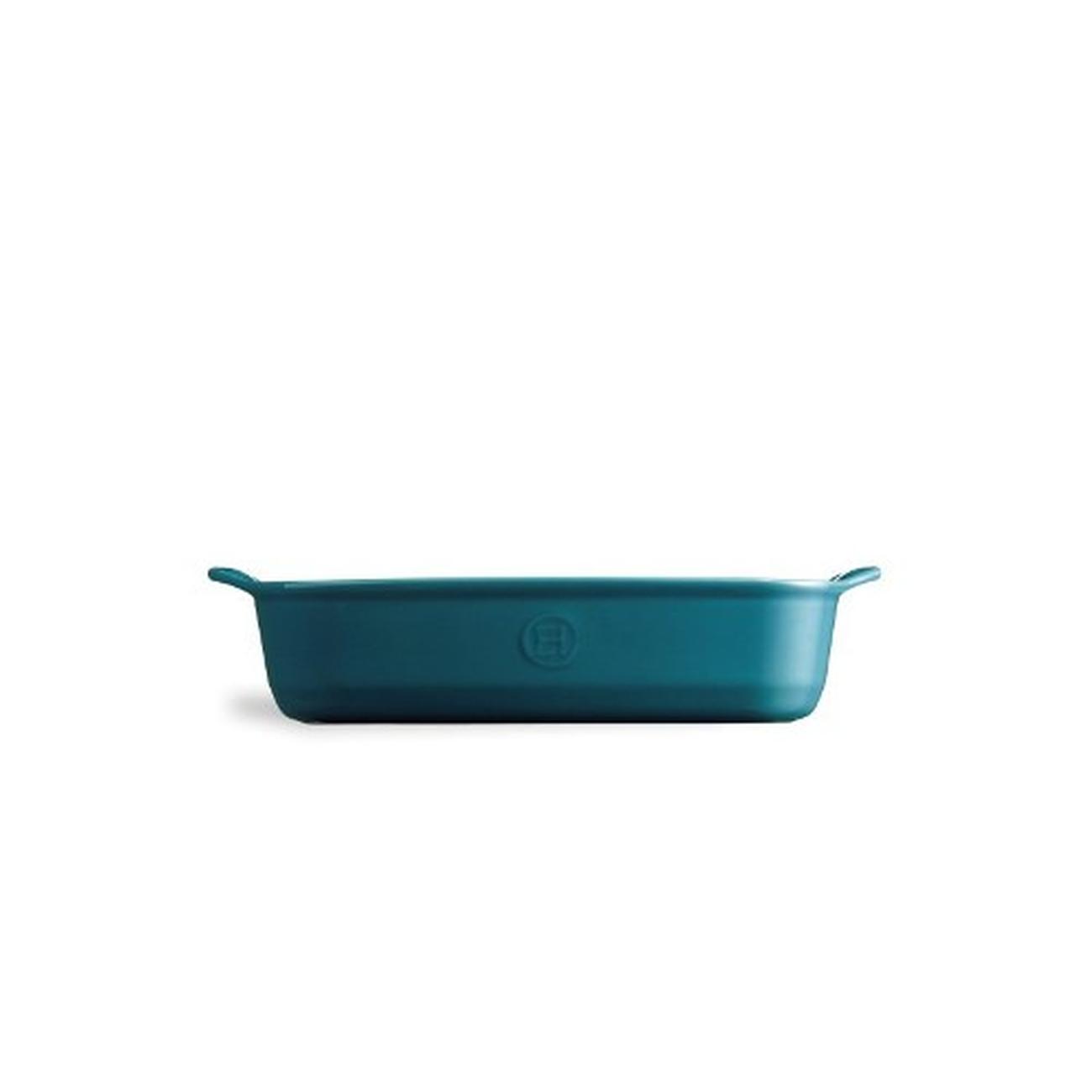 emile-henry-small-oven-dish-rectangular-bleu-calan - Emile Henry Mediterranean Blue Rectangular Oven Dish Small