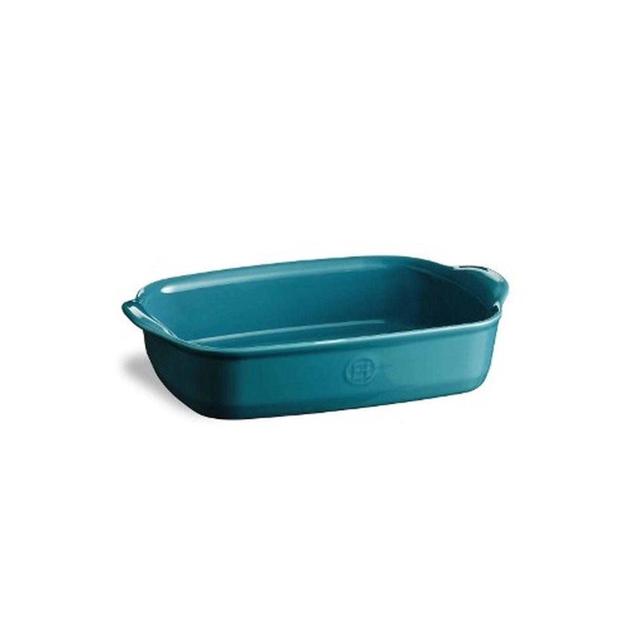 emile-henry-small-oven-dish-rectangular-bleu-calan - Emile Henry Mediterranean Blue Rectangular Oven Dish Small