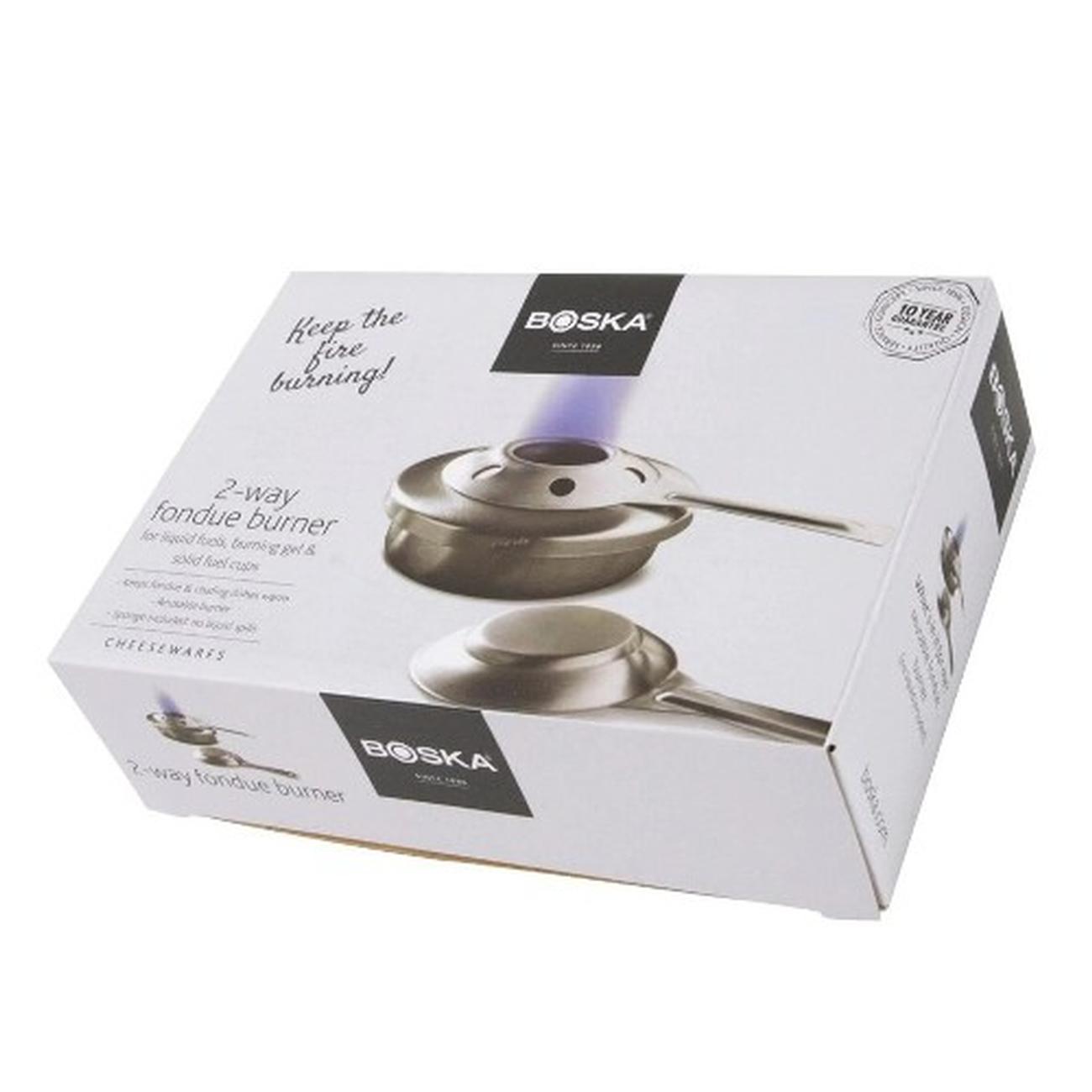 boska-reusable-fondue-burner-liquid-and-gel-burner - Boska Refillable 2-Way Fondue Burner