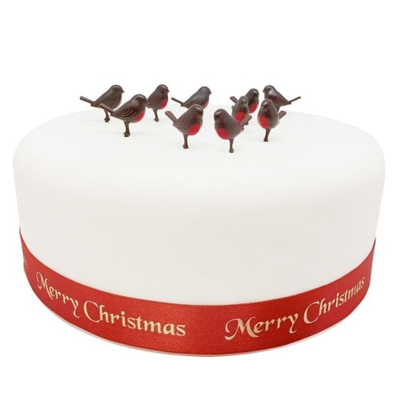 cake-topper-plastic-robin-dark-brown - Cake Topper Plastic Dark Brown Robin 25mm
