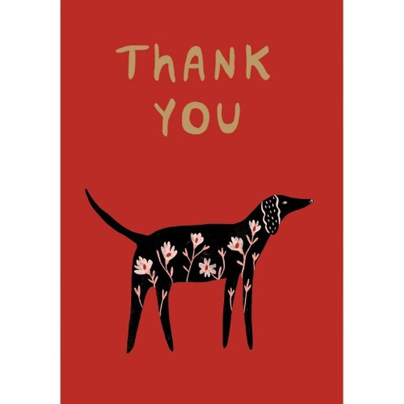 thank-you-card-cinnamon-ginger-black-dog - Thank You Card - Cinnamon & Ginger Petit Card