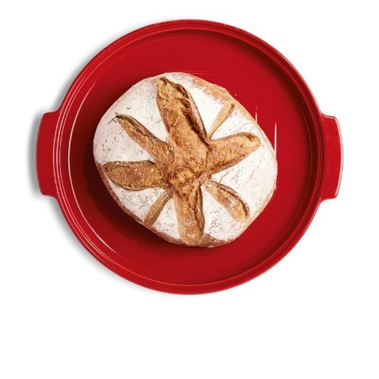 emile-henry-round-bread-baker-red - Emile Henry Red Round Bread Baker