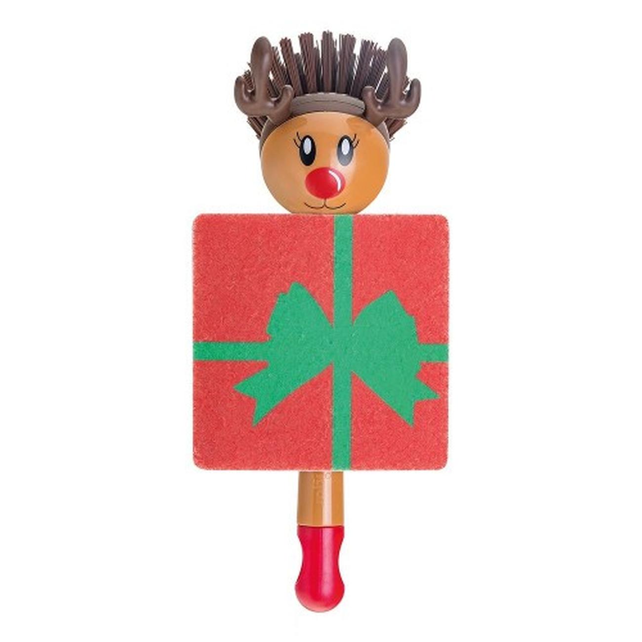 edd-vigar-Christmas-Rudolph-dish-brush-and-sponge - Vigar X'mas Rudolph Dish Brush & Sponge Set