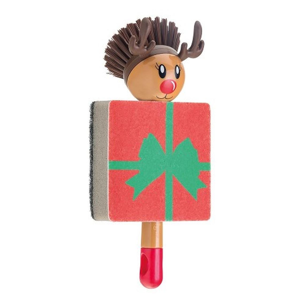 Vigar X'mas Rudolph Dish Brush & Sponge Set