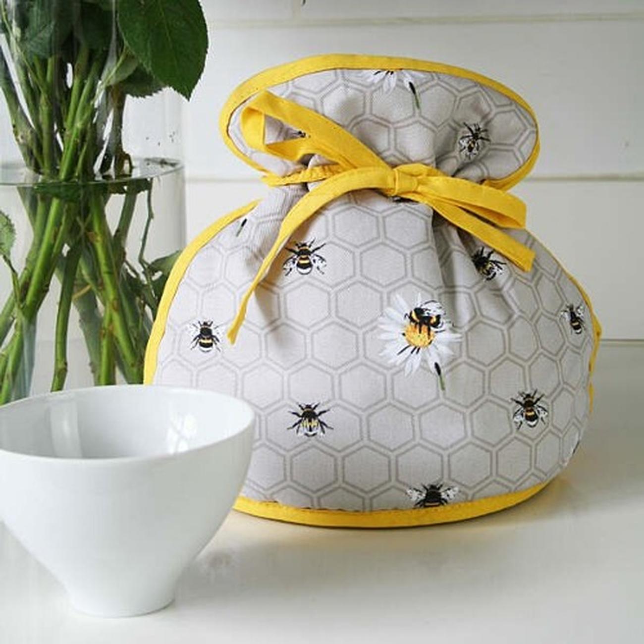 bee-happy-muff-tea-cosy - Bee Happy Tea Cosy