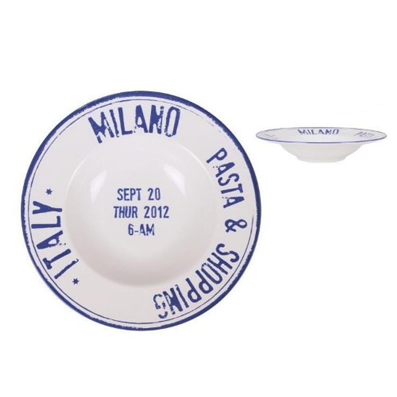 milano-italy-pasta-bowl-blue-28cm - Milano Italy Pasta Bowl Blue 28cm