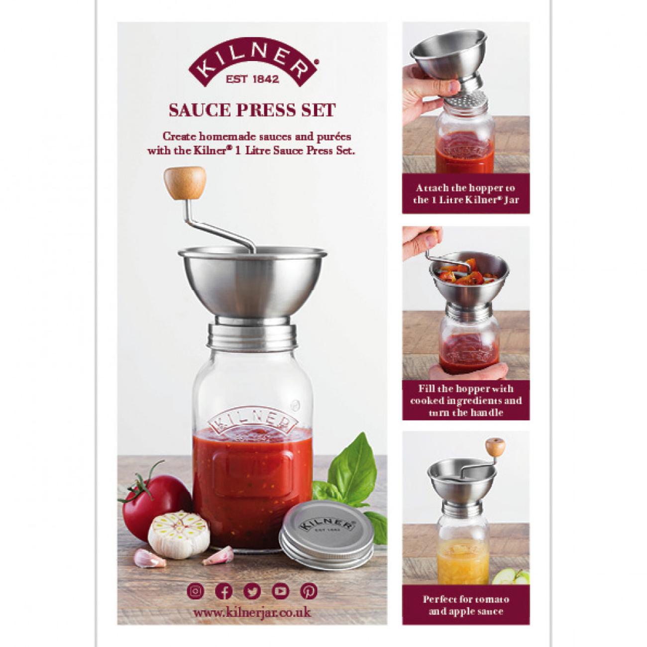 Kilner Sauce Press Jar Set
