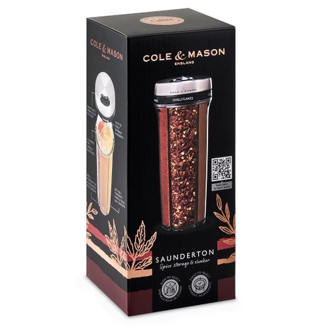 cole-and-mason-saunderton-filled-spices-dispenser-20cm - Cole & Mason Saunderton Spice Storage Shaker 20cm Filled