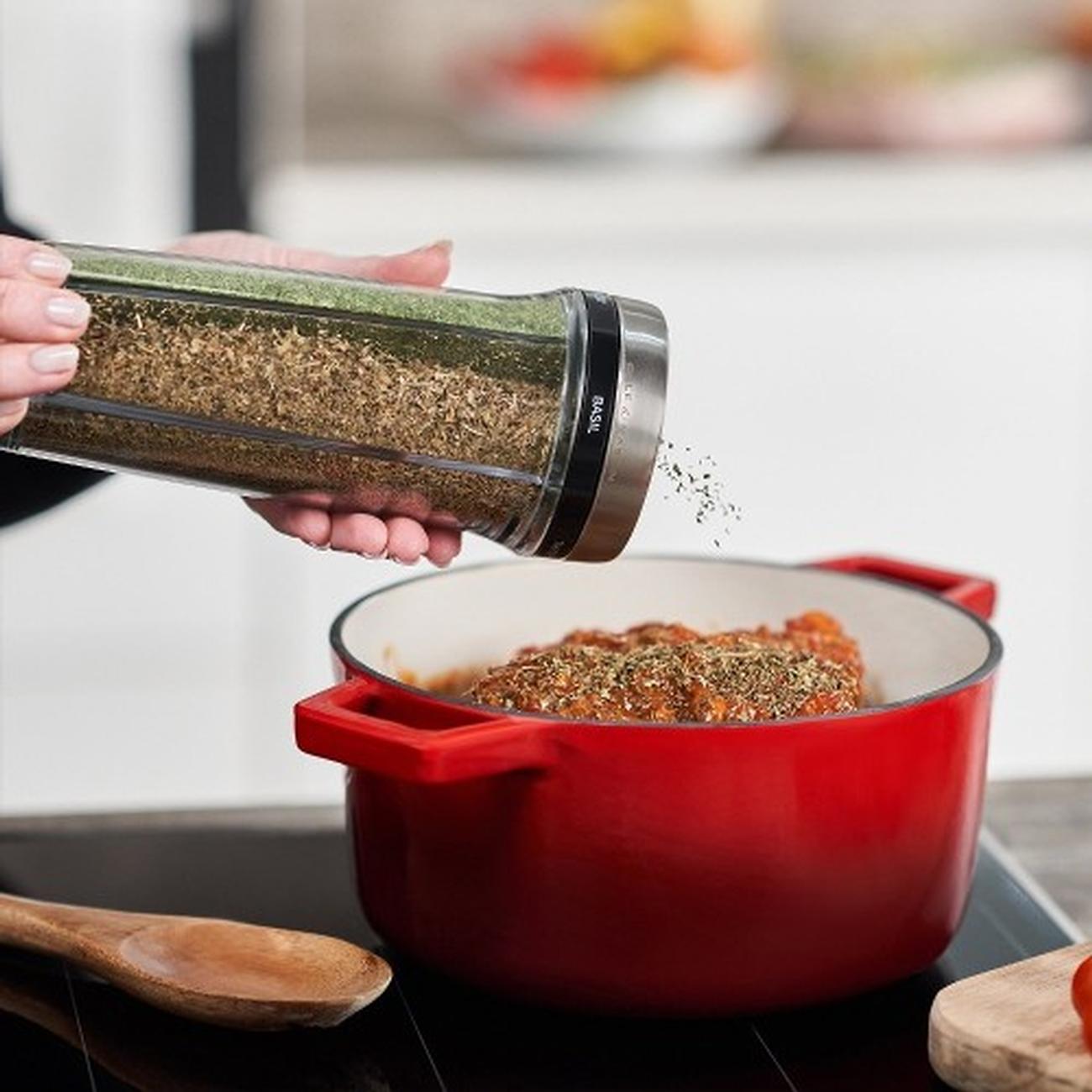 cole-and-mason-saunderton-filled-herbs-dispenser-20cm - Cole & Mason Saunderton Herb Storage Shaker 20cm