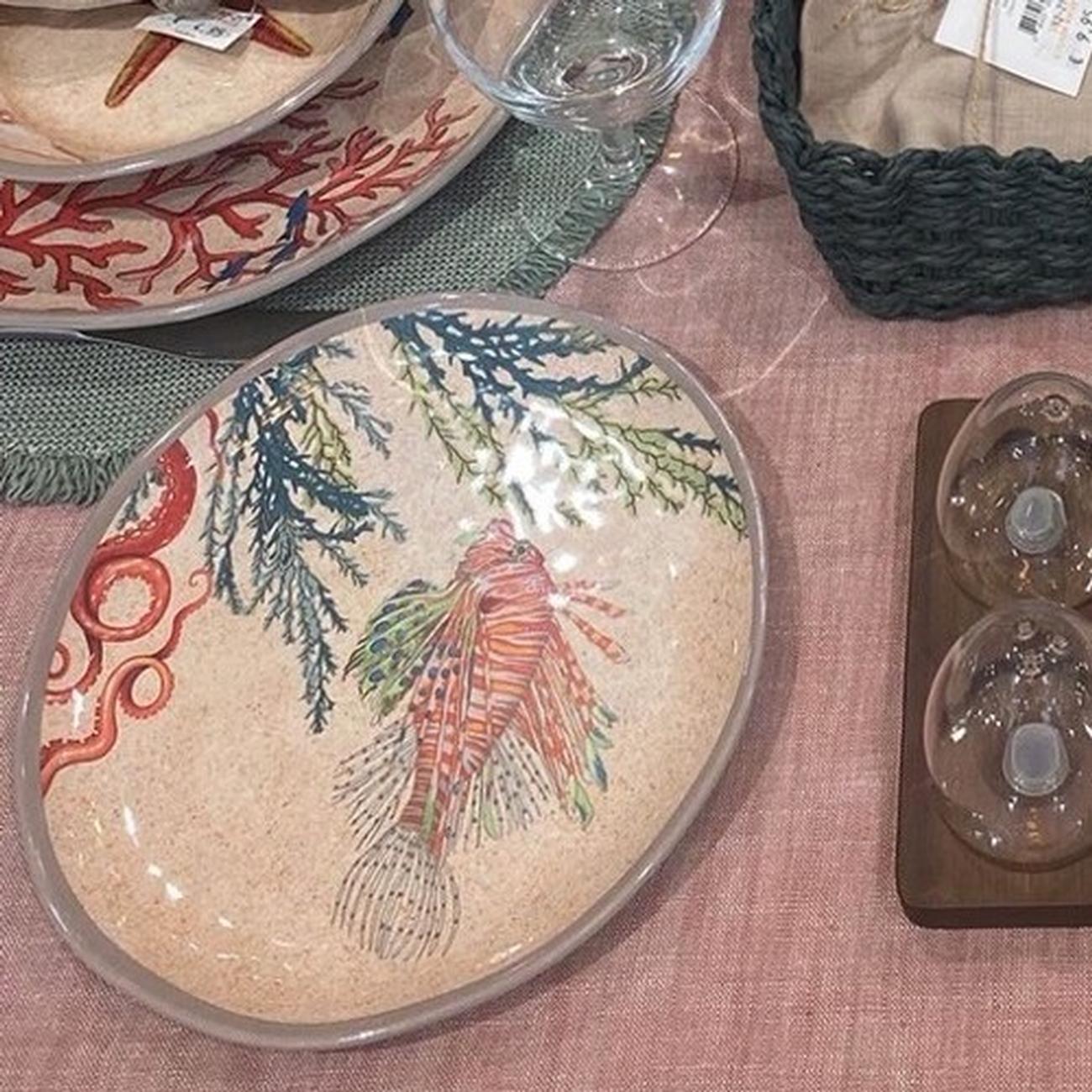 sea-life-oval-plates-set-of-2-rose-tulipani - Sea Life Set of 2 Oval Plates