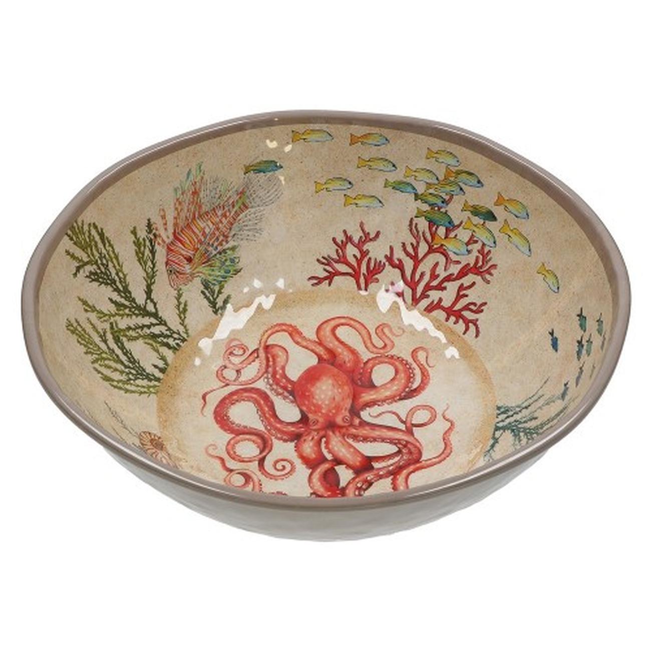 sea-life-salad-bowl-36cm-melamine - Sea Life Salad Bowl 36cm