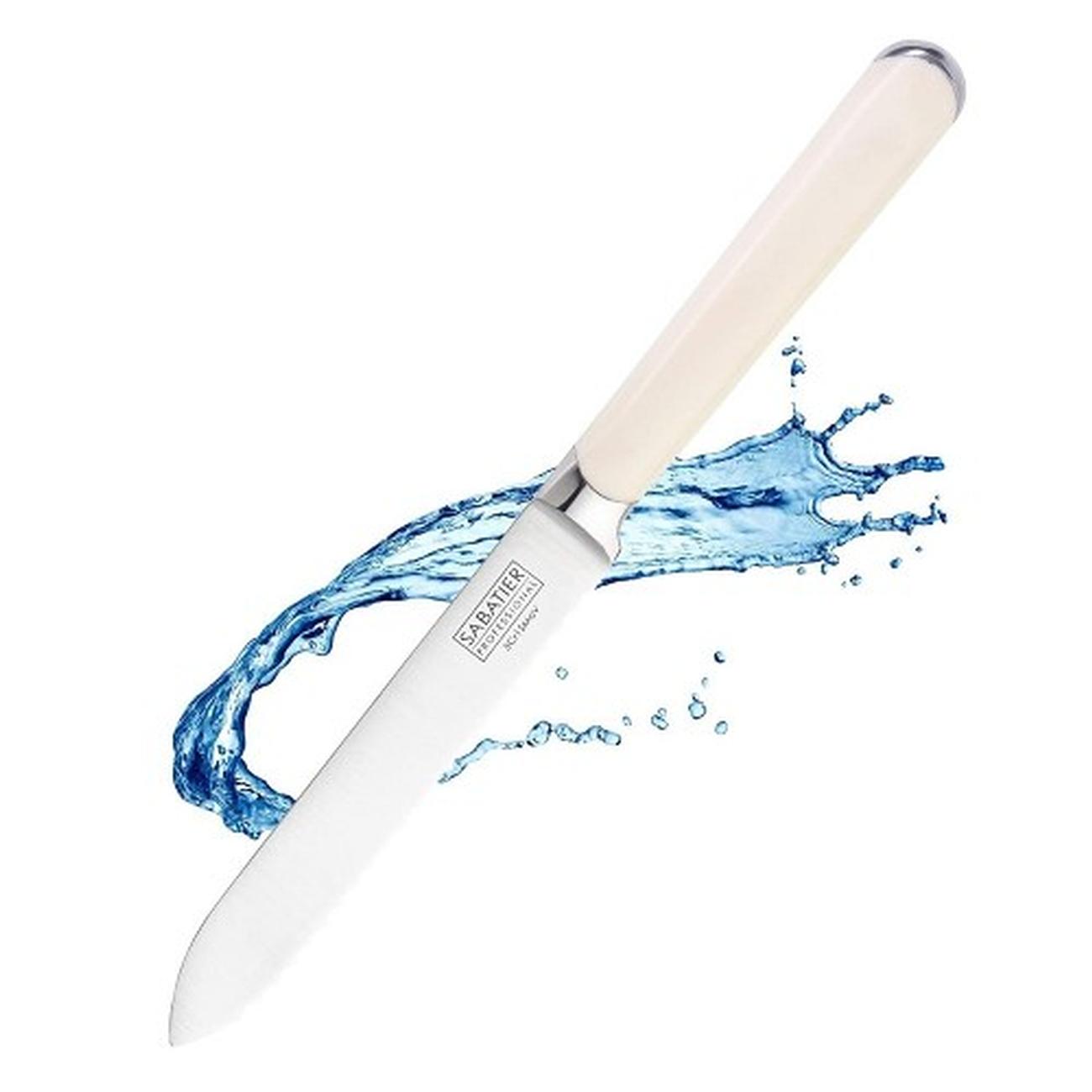 sabatier-professional-serrated-utility-knife-cream - Sabatier Professional Serrated Utility Knife Cream 