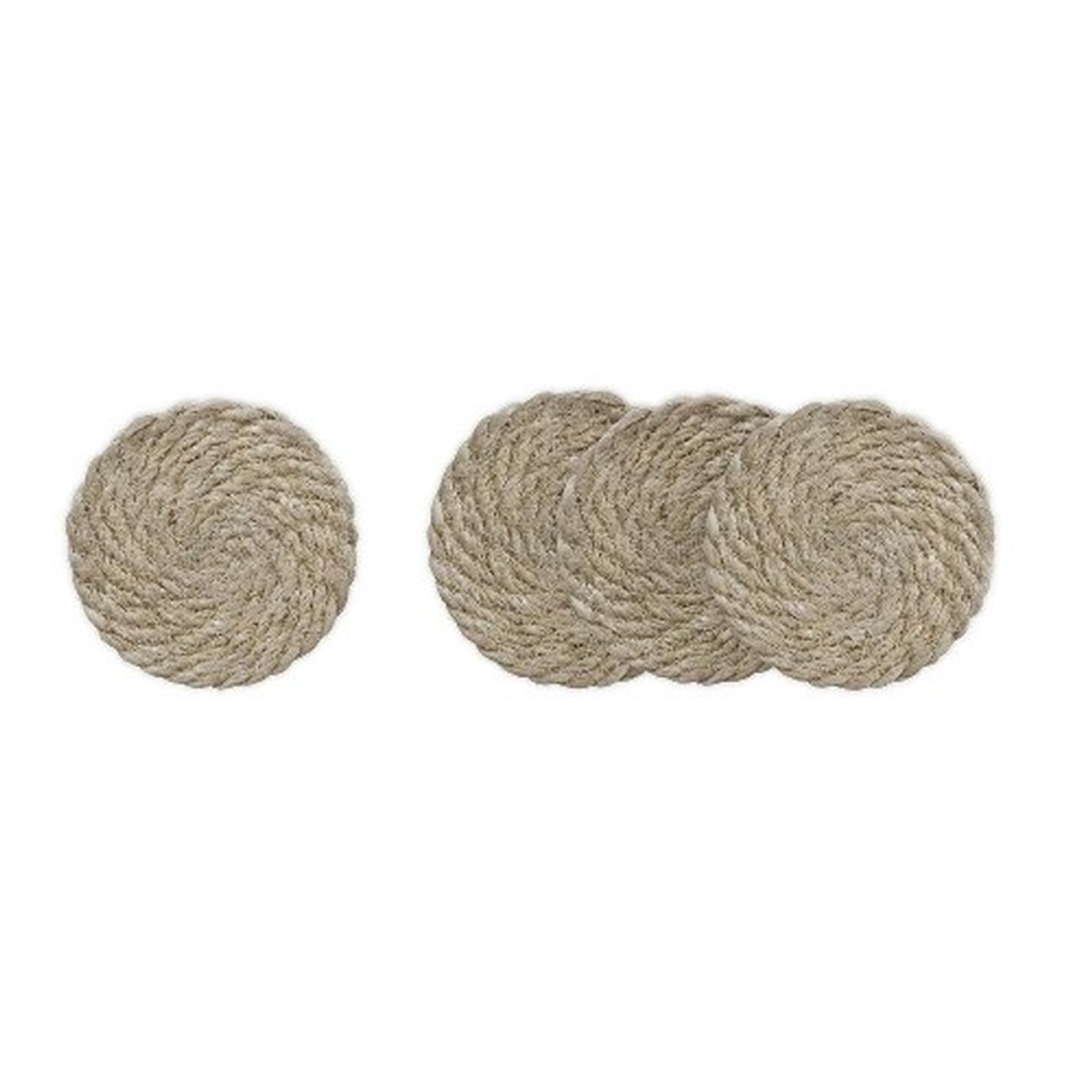 garden-trading-4pc-jute-coasters-natural - Garden Trading Set of 4 Natural Jute Coasters