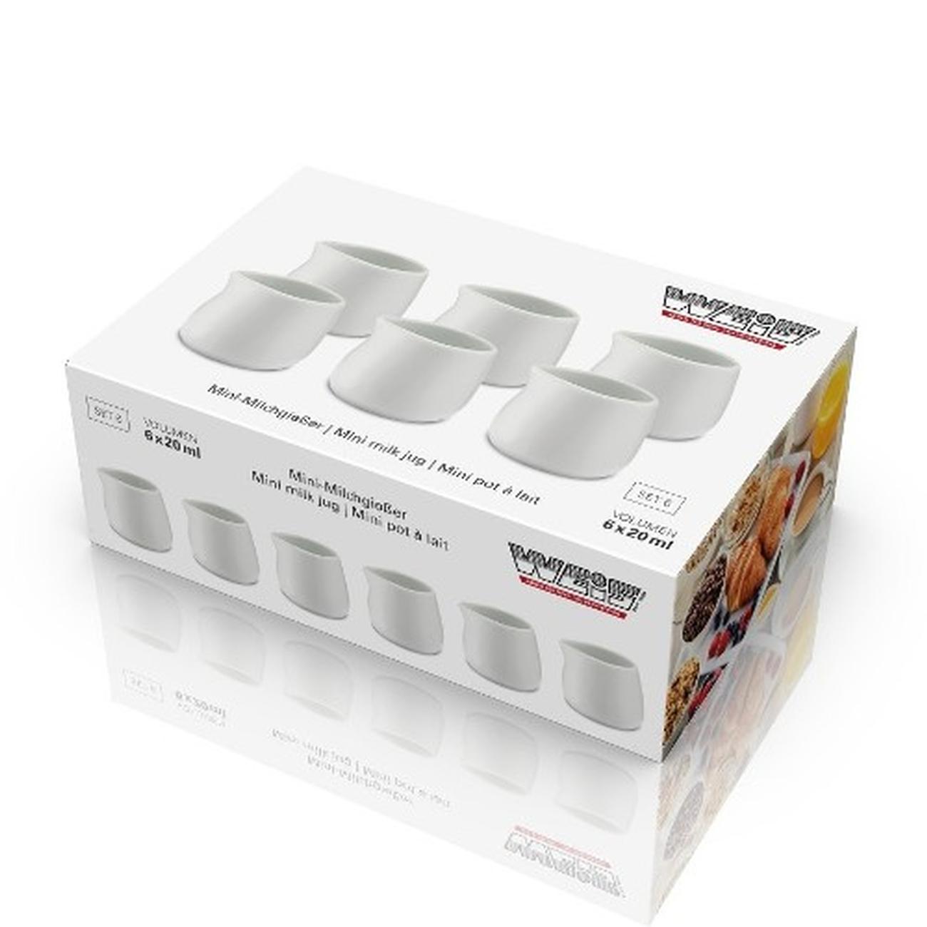 weis-porcelain-mini-milk-jugs-creamer-6pc-set - Porcelain Mini Milk Jugs Set of 6
