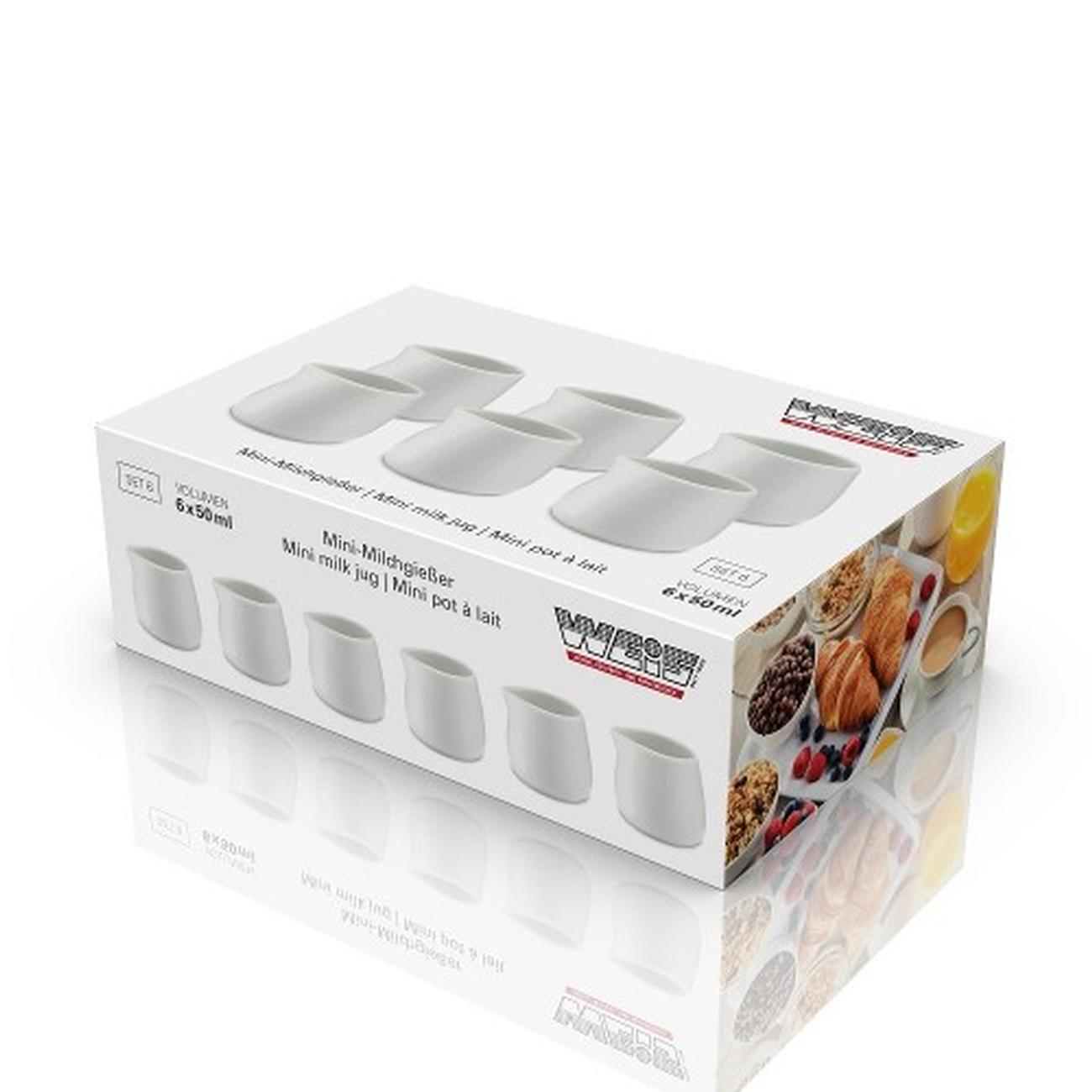 weis-porcelain-mini-milk-jugs-creamer-6pc-set-50ml  - Porcelain Mini Milk Jugs 50ml Set of 6