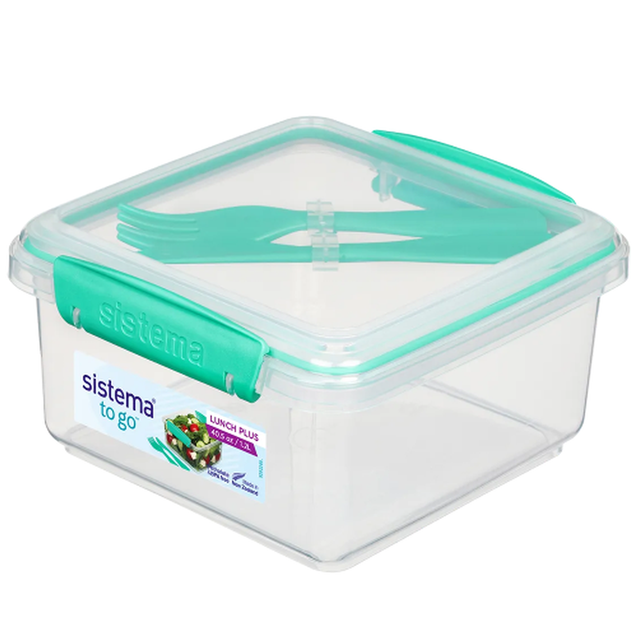 sistema-lunch-plus-to-go-with-cutlery-1200ml - Sistema Lunch Plus To Go with Cutlery 1.2L