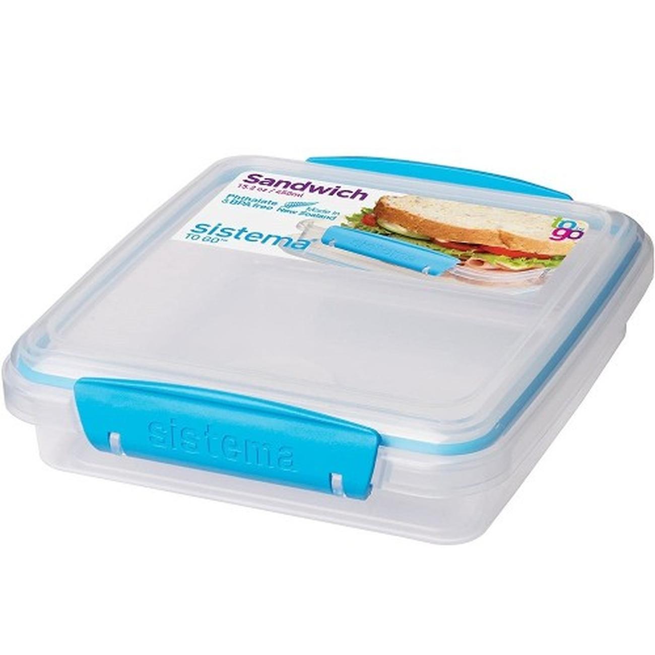 sistema-sandwich-box-to-go-450ml - Sistema Sandwich Box To Go 450ml