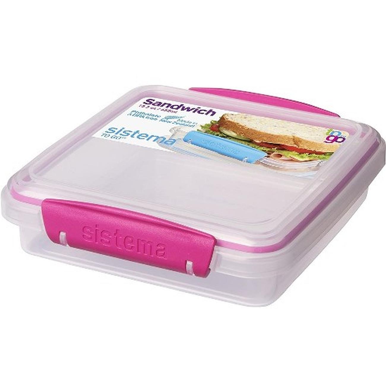 sistema-sandwich-box-to-go-450ml - Sistema Sandwich Box To Go 450ml