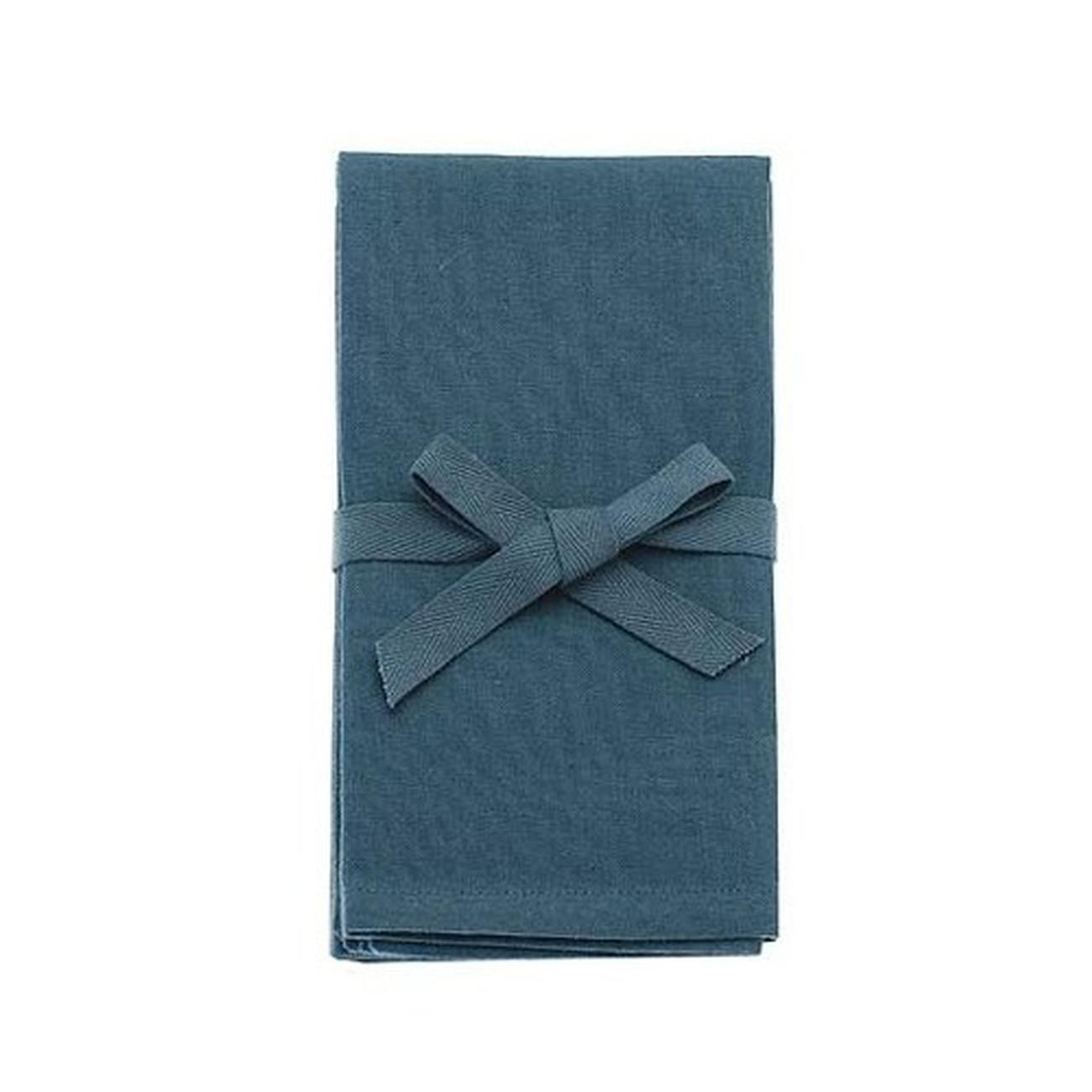 walton-slate-blue-napkins-4pc-set - Walton & Co Slate Blue Napkins Set of 4