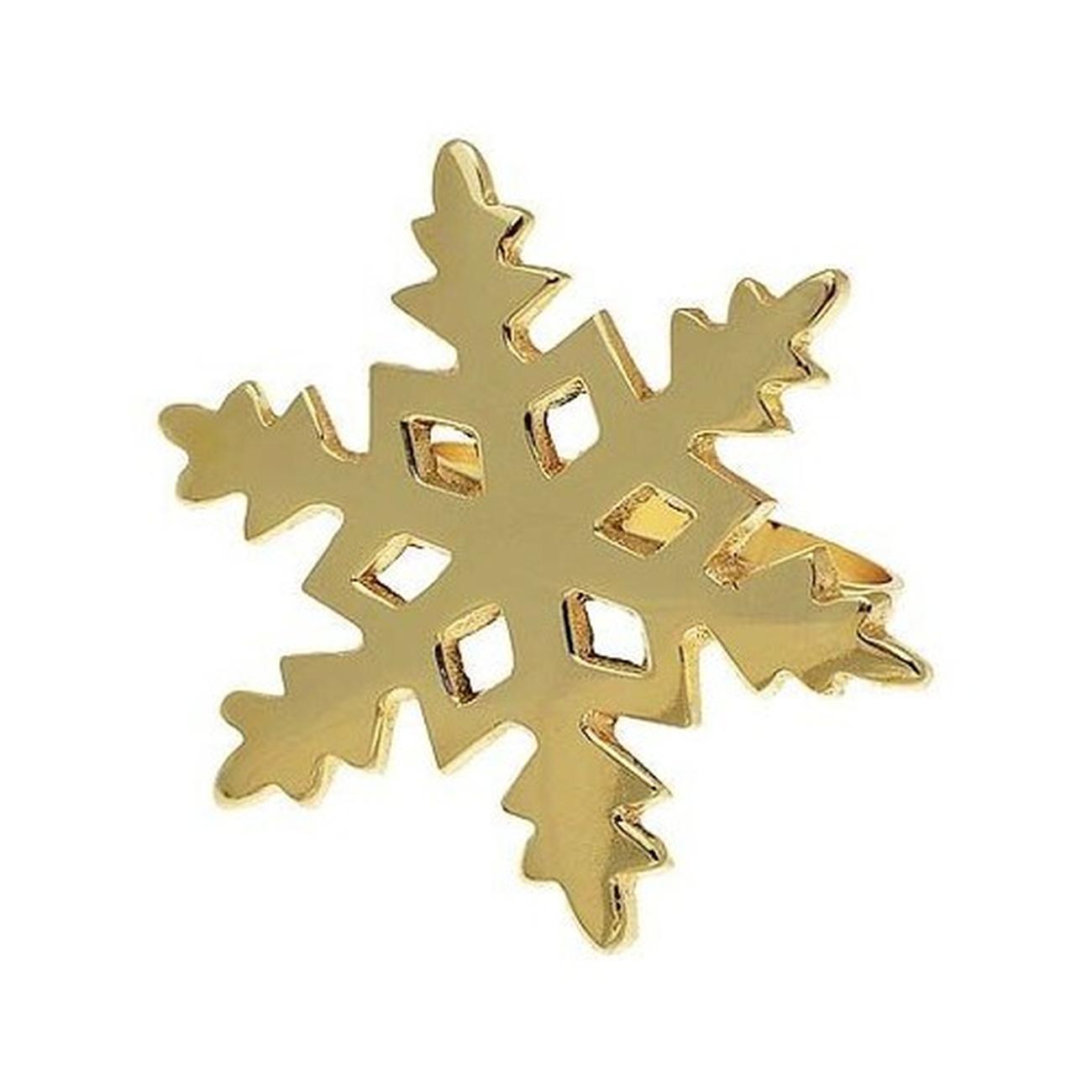 walton-snowflake-napkin-ring-gold - Snowflake Napkin Ring Gold