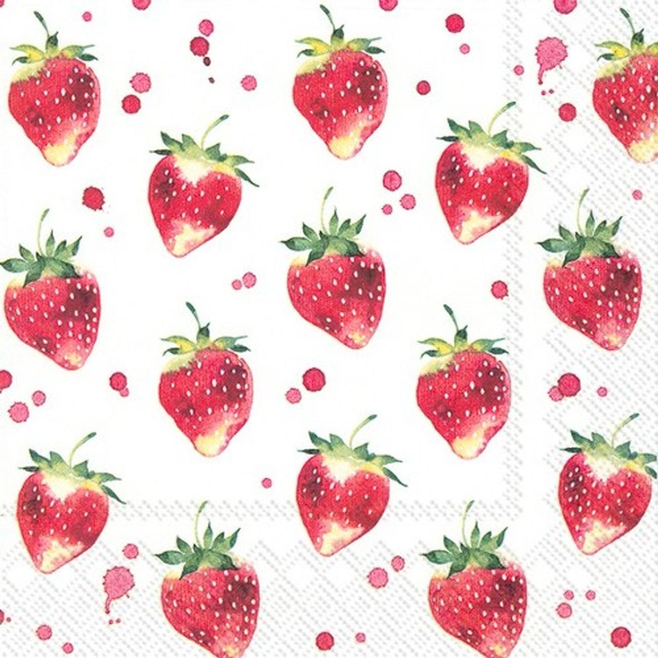 ihr-lunch-napkins-soft-strawberries - IHR Lunch Napkin Soft Strawberries