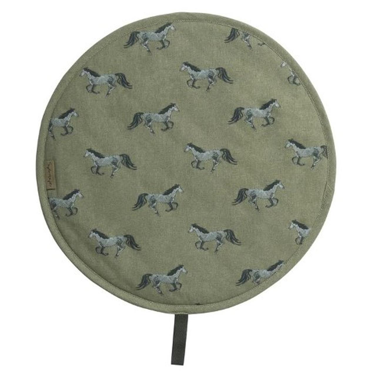 sophie-allport-grey-horse-circular-hob-cover - Sophie Allport Grey Horse Circular Hob Cover
