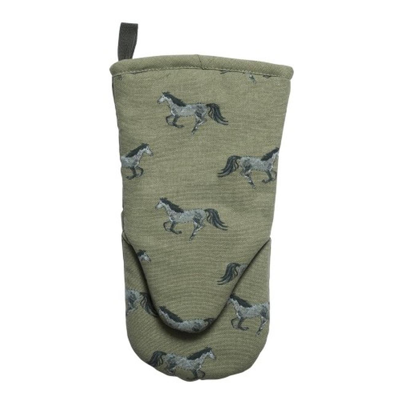 sophie-allport-grey-horse-oven-mitt - Sophie Allport Grey Horse Oven Mitt