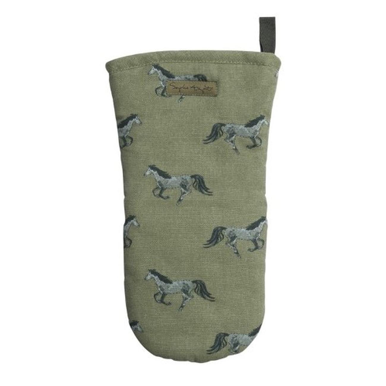 sophie-allport-grey-horse-oven-mitt - Sophie Allport Grey Horse Oven Mitt