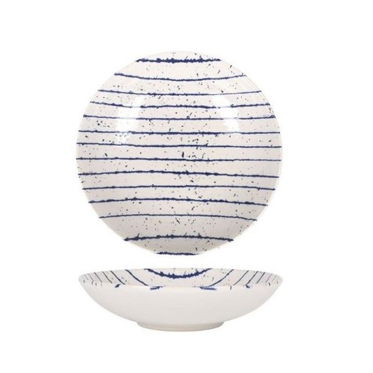 monaco-arago-brillo-deep-bowl-21cm - Monaco Arago Blue Soup Plate 21cm
