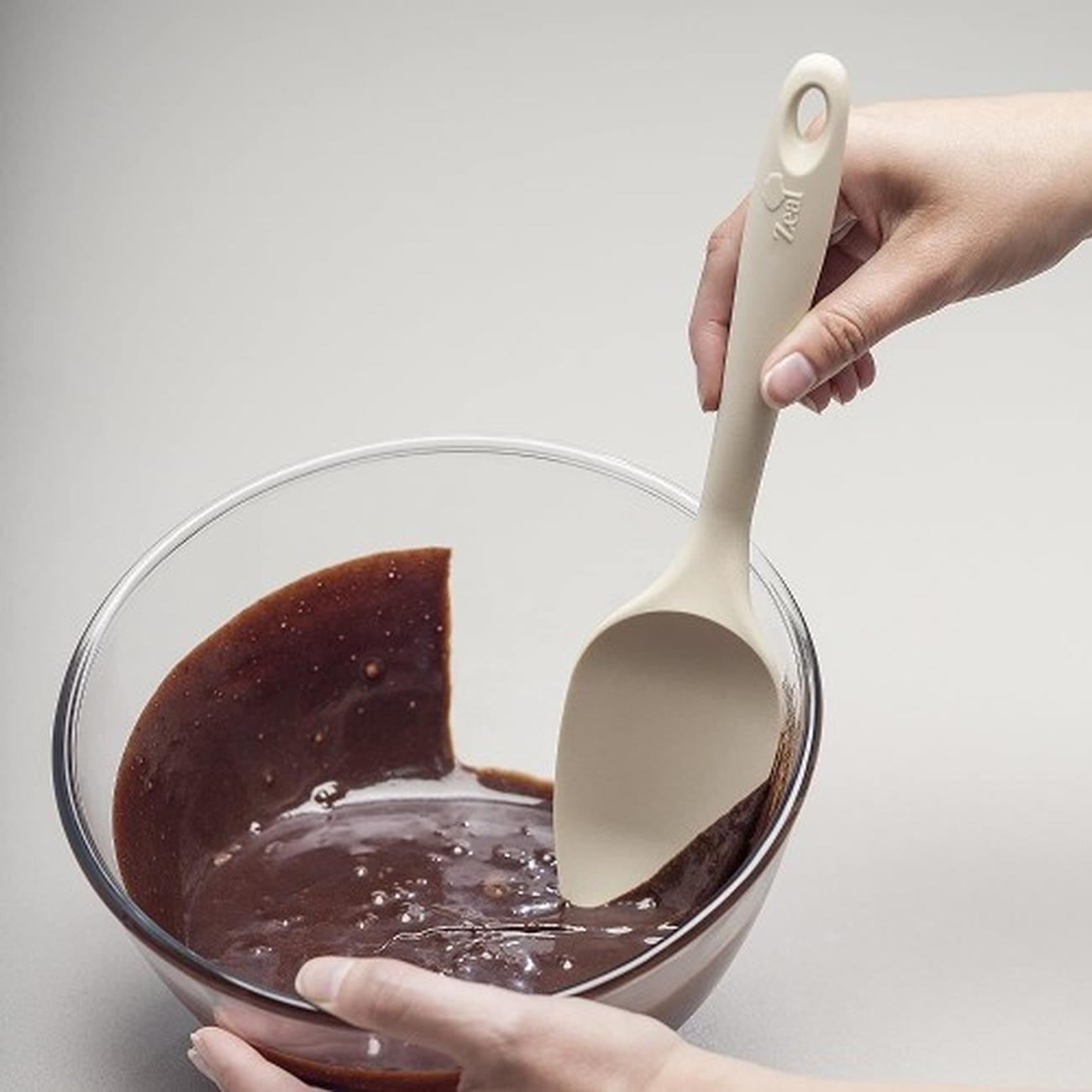 zeal-silicone-spatula-spoon-large-cream - Zeal Silicone Spatula Spoon Large Cream